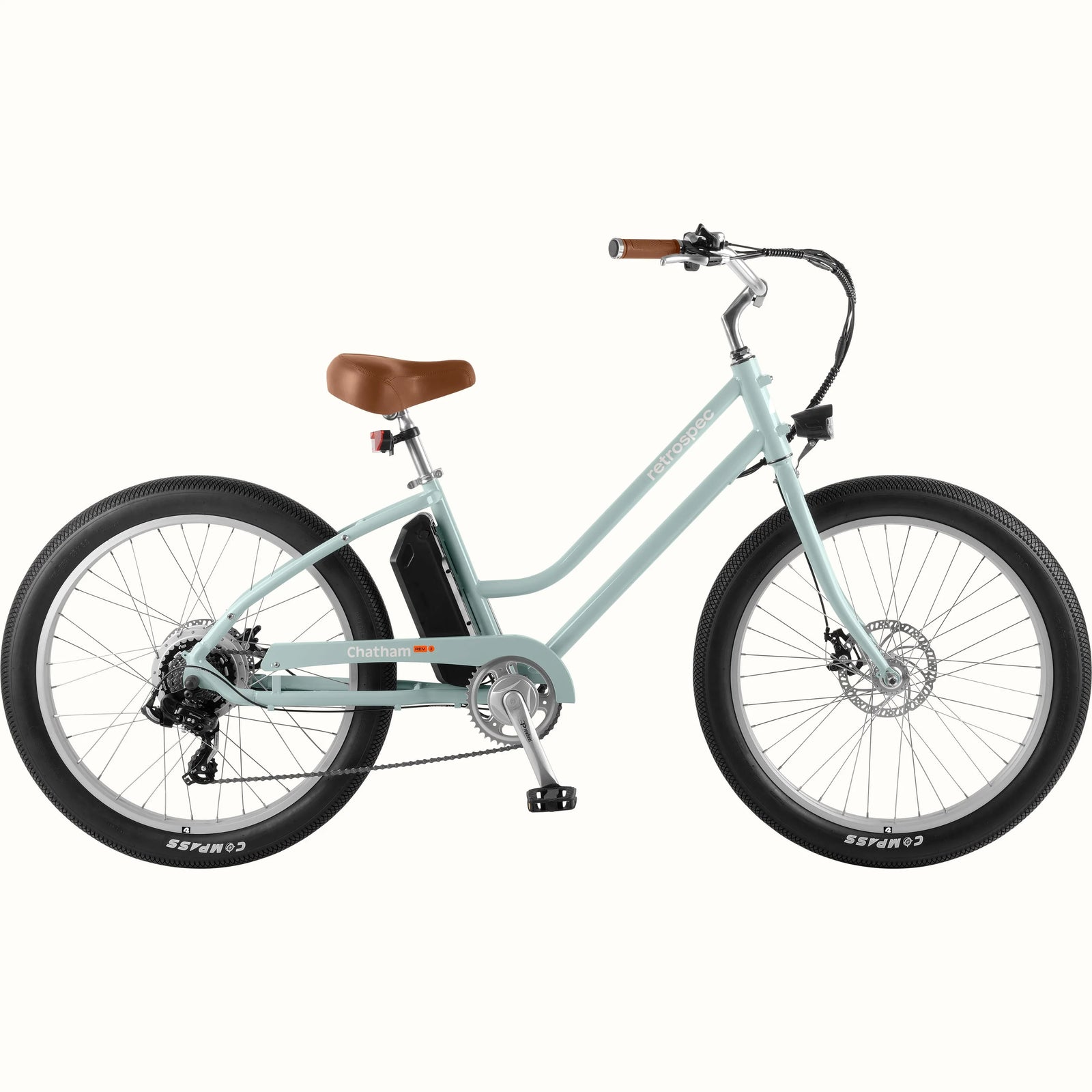 Retrospec Chatham Rev 2 Electric Beach Cruiser Bike - Step Through
