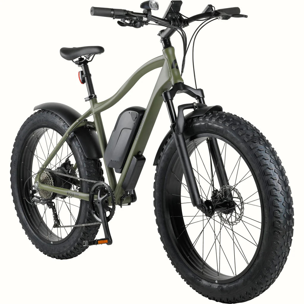 Retrospec Koa Rev 26 Electric Fat Tire Bike Green OR Black Obscure Rides